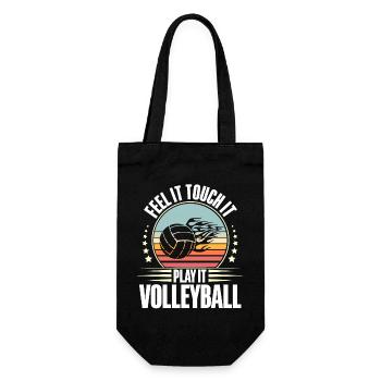 Volleyball - Geschenkbeutel für Flaschen - Schwarz - Vorne