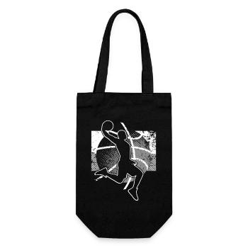 Basketball Basketballer - Geschenkbeutel für Flaschen - Schwarz - Vorne