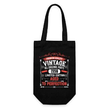 1990 Année de naissance Né Anniversaire Vintage - Sac à bouteille - noir - Devant