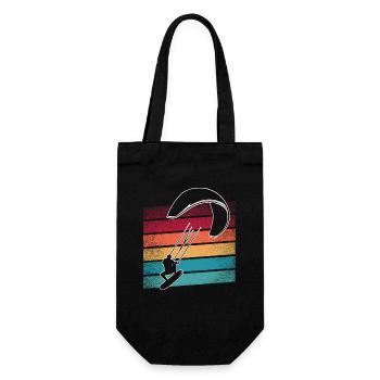 Kitesurfer Kiteboard Kitesurfing - Gift Bag for Bottles - black - Front