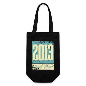 2013 Born Birthday Year of birth - Gift Bag for Bottles - black - Front