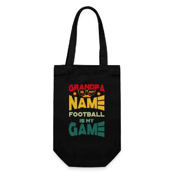 Grand-père est mon nom Le football est mon jeu Fussball - Sac à bouteille - noir - Devant