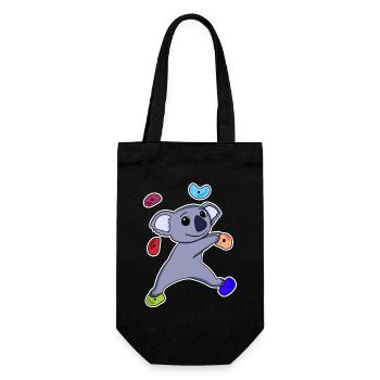 Climbing Koala - Geschenkbeutel für Flaschen - Schwarz - Vorne