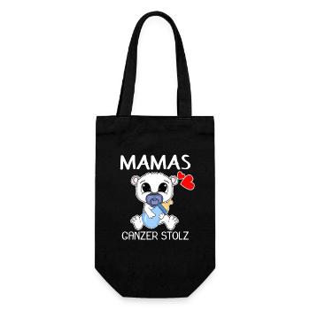 Baby Geburt Schwanger Babyspruch Sprüche - Geschenkbeutel für Flaschen - Schwarz - Vorne