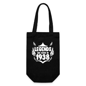 1938 - Jahrgang 1938 - Baujahr 1938 Spruch - Geschenkbeutel für Flaschen - Schwarz - Vorne