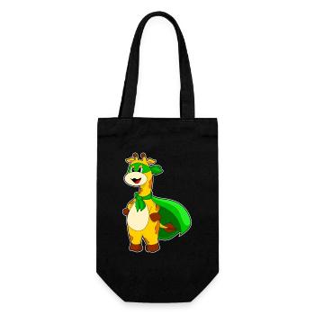 Giraffe Superhero Cloak - Gift Bag for Bottles - black - Front