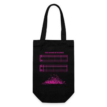 Sound Of Silence sheet music without sheet music - Gift Bag for Bottles - black - Front