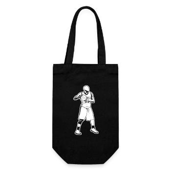 Lustiger Basketballspieler - Geschenkbeutel für Flaschen - Schwarz - Vorne
