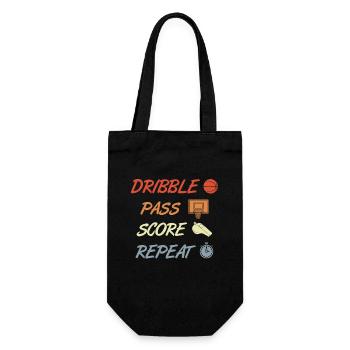 Dribble Pass Score Repeat - Gift Bag for Bottles - black - Front