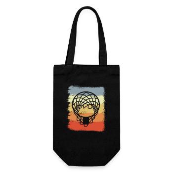 Vintage basketball hoop - Gift Bag for Bottles - black - Front