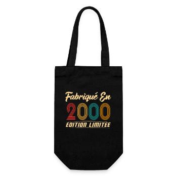 Fabriqué en 2000 Vintage cadeau d'anniversaire - Sac à bouteille - noir - Devant