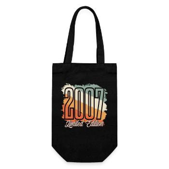 2007 Année de naissance Anniversaire Année de construction Vintage Rétro - Sac à bouteille - noir - Devant
