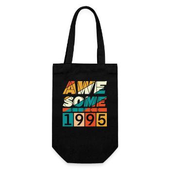 1995 Anniversaire Né Année de naissance millésime - Sac à bouteille - noir - Devant