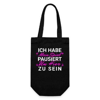 Zocker Gamer Spruch Teenager Junge Geburtstag - Geschenkbeutel für Flaschen - Schwarz - Vorne