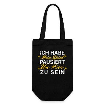 Zocker Gamer Spruch Teenager Junge Geburtstag - Geschenkbeutel für Flaschen - Schwarz - Vorne