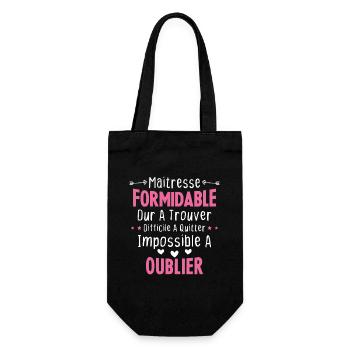 Maîtresse formidable cadeau Maîtresse d'école - Sac à bouteille - noir - Devant
