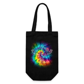 Signe de paix Signe de paix Tie Dye - Sac à bouteille - noir - Devant
