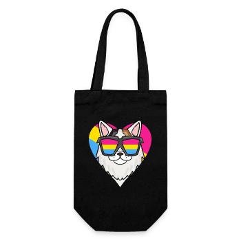 Pansexuel Chat turc Van Heart Cadeau - Sac à bouteille - noir - Devant
