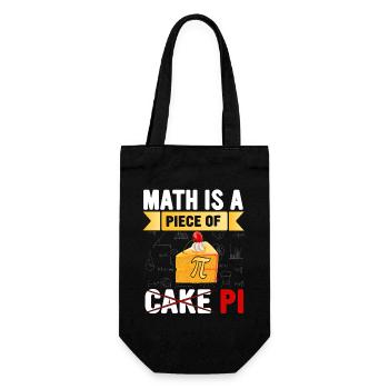 Math Pie Cake Illustration - Gift Bag for Bottles - black - Front