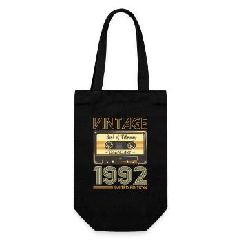 Février né 1992 31ème anniversaire cadeau homme - Sac à bouteille - noir - Devant
