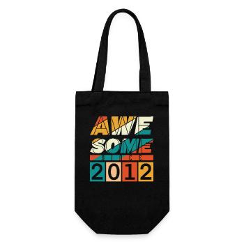 2012 Anniversaire Né Année de naissance millésime - Sac à bouteille - noir - Devant