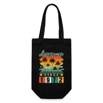 1972 Anniversaire Né Année de naissance millésime - Sac à bouteille - noir - Devant