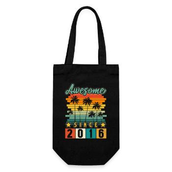 2016 Anniversaire Né Année de naissance millésime - Sac à bouteille - noir - Devant