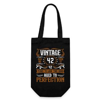 42e anniversaire Vintage Rétro - Sac à bouteille - noir - Devant