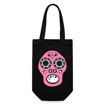Skull - Geschenkbeutel für Flaschen - Schwarz - Vorne