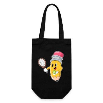 Pencil Tennis Racket Sport - Gift Bag for Bottles - black - Front