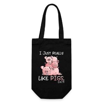 J’aime vraiment le motif Pigs Pigs - Sac à bouteille - noir - Devant