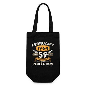 Né 1964 Vintage 59e anniversaire rétro - Sac à bouteille - noir - Devant