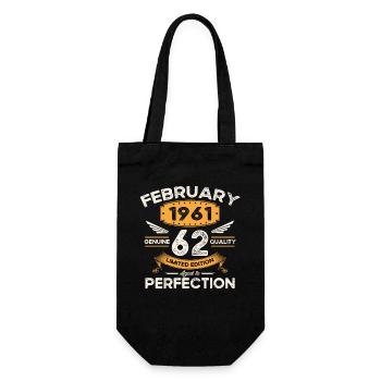 Né en 1961 Vintage 62e anniversaire rétro - Sac à bouteille - noir - Devant
