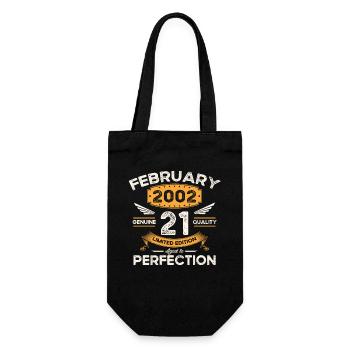 Né 2002 Vintage 21ème anniversaire rétro - Sac à bouteille - noir - Devant
