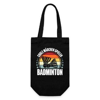 Badminton - Geschenkbeutel für Flaschen - Schwarz - Vorne