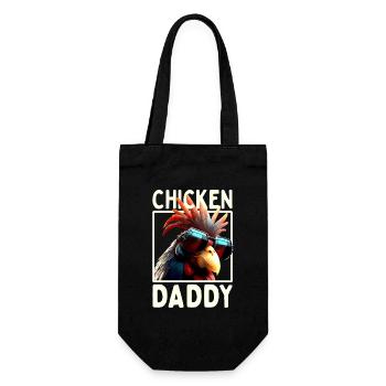 Poulet Papa Poulets Fête des pères Volaille Éleveur Coq - Sac à bouteille - noir - Devant
