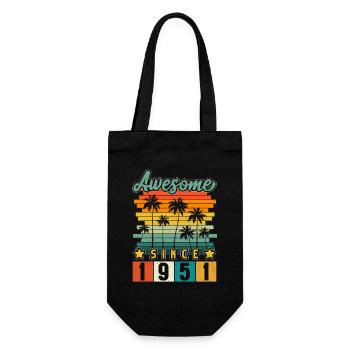 1951 Anniversaire Naissance Année de naissance millésime - Sac à bouteille - noir - Devant