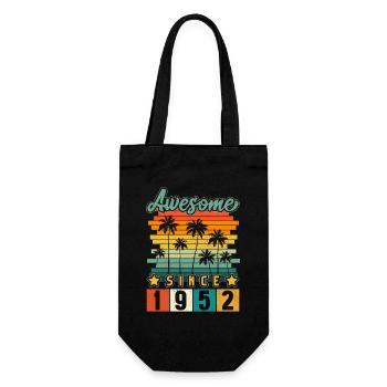 1952 Born Birthday Year of birth vintage - Gift Bag for Bottles - black - Front