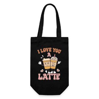 Je t’aime rétro Valentines - Sac à bouteille - noir - Devant
