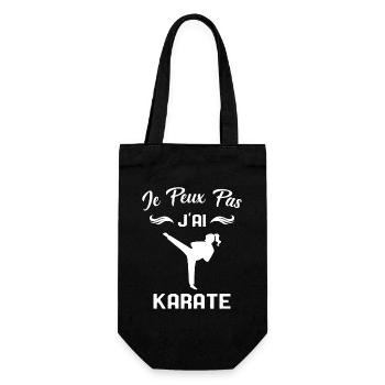 J'peux Pas j'ai Karate Cadeau Femme - Sac à bouteille - noir - Devant