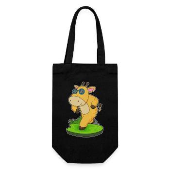 Giraffe Jogger Jogging Sport - Gift Bag for Bottles - black - Front