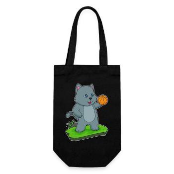 Joueur de basket-ball chat Basketball - Sac à bouteille - noir - Devant