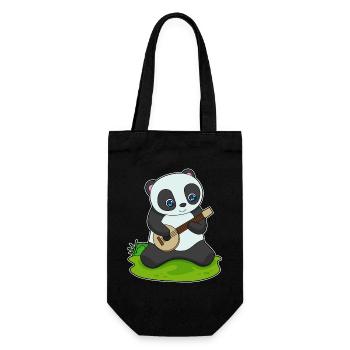 Panda Musician Guitar Music - Gift Bag for Bottles - black - Front