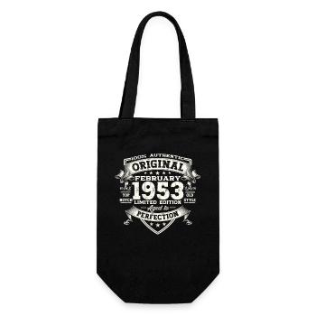 70e anniversaire Mann Original Février Né en 1953 - Sac à bouteille - noir - Devant