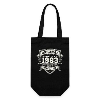 Original Février Année 1983 40e anniversaire Homme - Sac à bouteille - noir - Devant
