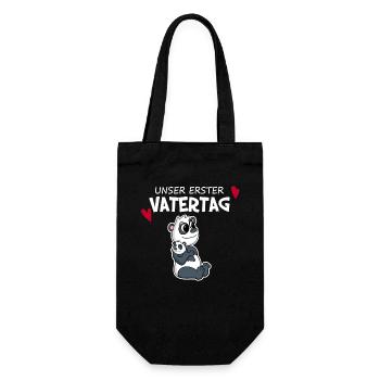 Vatertag - erster Vatertag Geschenk - Geschenkbeutel für Flaschen - Schwarz - Vorne