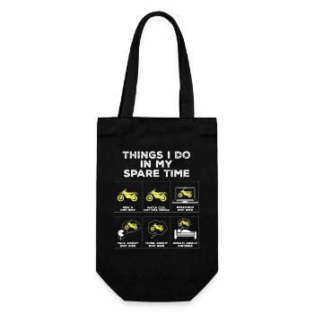 Things in my spare time Dirt Bike Motocross - Gift Bag for Bottles - black - Front