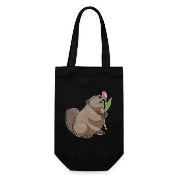 Beaver Tulip - Gift Bag for Bottles - black - Front