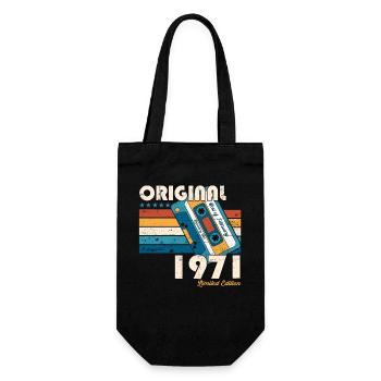 52e anniversaire cassette février Né en 1971 - Sac à bouteille - noir - Devant