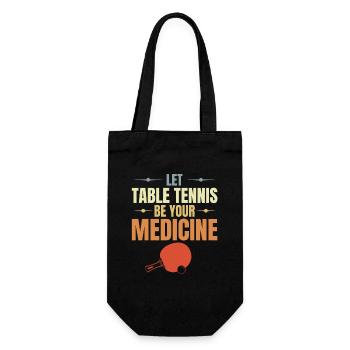 Let Table Tennis Be Your Medicine - Geschenkbeutel für Flaschen - Schwarz - Vorne